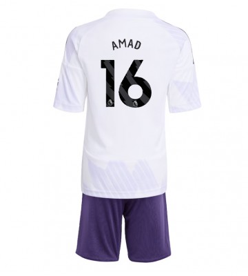 Manchester United Amad Diallo #16 Udebanetrøje Børn 2025-26 Kortærmet (+ Korte bukser)